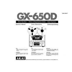 650 D englisch Copy Akai  Bedienungsanleitung user manual owners manual  für GX 