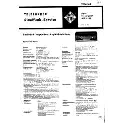 Telefunken Service Manual für Opus 2550  Copy 