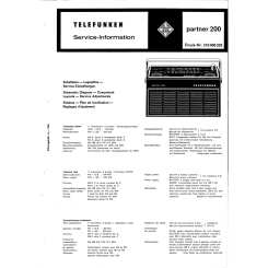 TELEFUNKEN Kofferradio partner 200 Service Manual