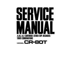 Original Service Manual esquema eléctrico Akai cr-80t 