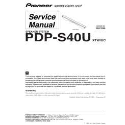 Pioneer Pdp S40u Service Manual Immediate Download