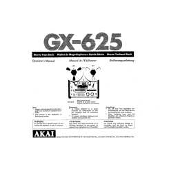 Operator‘s Manual-Bedienungsanleitung für Akai GX-625 