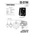 SONY SS-D77AV Service Manual cover photo