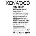 KENWOOD KDV-S250P Owner's Manual cover photo