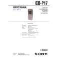 SONY ICDP17 Service Manual cover photo