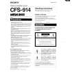 SONY CFS-914 Owner's Manual cover photo
