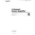 SONY TAN9000ES Owner's Manual cover photo