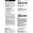 SONY WM-AF58 Owner's Manual cover photo