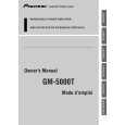 PIONEER GM-5000T Owner's Manual cover photo