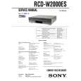 SONY RCD-W2000ES Service Manual cover photo