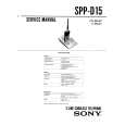 SONY SPPD15 Owner's Manual cover photo