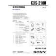 SONY CXS2100 Service Manual cover photo