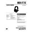 SONY MDRIF710 Service Manual cover photo