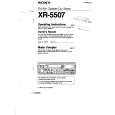 SONY XR-5507 Owner's Manual cover photo