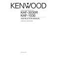 KENWOOD KAF-1030 Owner's Manual cover photo
