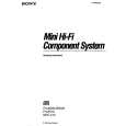 SONY MHC-510 Owner's Manual cover photo