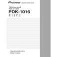 PIONEER PDK-1016/UC Owner's Manual cover photo