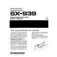 PIONEER SX-939 Owner's Manual cover photo