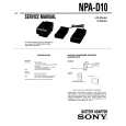 SONY NPA-D10 Service Manual cover photo