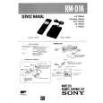 SONY RMD10 Service Manual cover photo