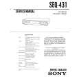 SONY SEQ-431 Service Manual cover photo