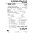 SONY MHCRXD8/S Service Manual cover photo