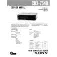 SONY CDX7540 Service Manual cover photo