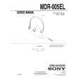 SONY MDR-005EL Service Manual cover photo