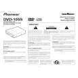 PIONEER DVD-105S/KB Owner's Manual cover photo