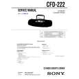 SONY CFD222 Service Manual cover photo