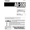 TEAC AG-550 Owner's Manual cover photo