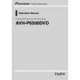 PIONEER AVH-P6500DVD Owner's Manual cover photo