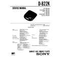SONY D-822K Service Manual cover photo