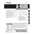 TEAC A-H500 Owner's Manual cover photo
