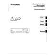 PIONEER A225 Owner's Manual cover photo