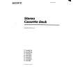 SONY TC-WE705S Owner's Manual cover photo