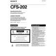SONY CFS-202 Owner's Manual cover photo