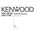 KENWOOD KRC-779R Owner's Manual cover photo