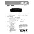 SONY TCFX400 Service Manual cover photo