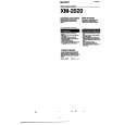SONY XM-2020 Owner's Manual cover photo