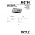 SONY RMD7100 Service Manual cover photo