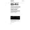 SONY ES-R11 Owner's Manual cover photo