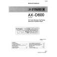 FISHER AXD600 Service Manual cover photo