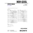 SONY MDRQ33SL Service Manual cover photo