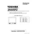 TOSHIBA 2503SFZ Service Manual cover photo