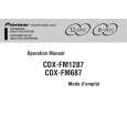 PIONEER CDX-FM1287 Owner's Manual cover photo