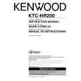 KENWOOD KTC-HR200 Owner's Manual cover photo