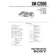 SONY XM-C2000 Owner's Manual cover photo