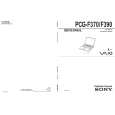 SONY PCGF370 Service Manual cover photo