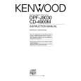 KENWOOD DPFJ9030 Owner's Manual cover photo